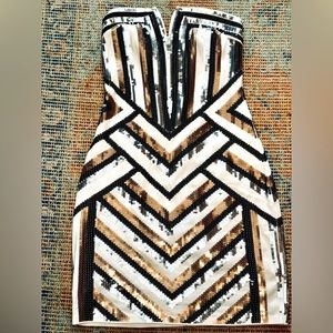 Express Sequin Strapless Cocktail Dress size XS NWOT